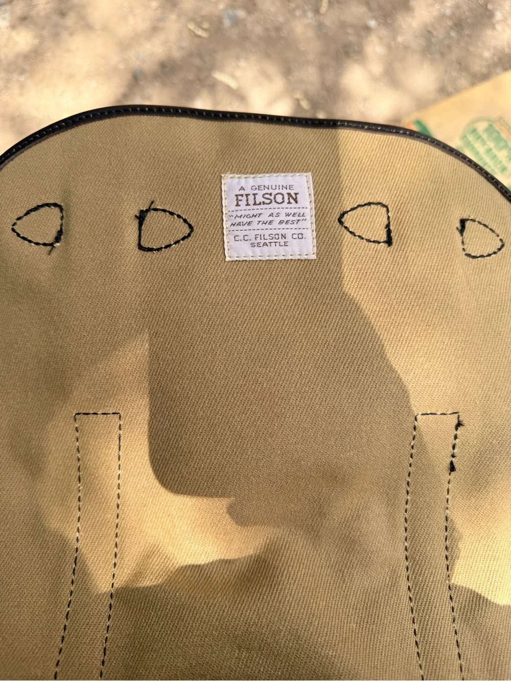 Filson Rugged Twill Rucksack Backpack Tan Leather NWT